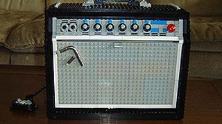 Almost Identical Fender Amp Replica Constructed Out of Old, Unmodified Lego Pieces